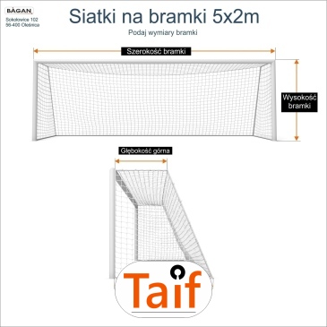 Siatki na bramki 5x2 - siatka na wymiar