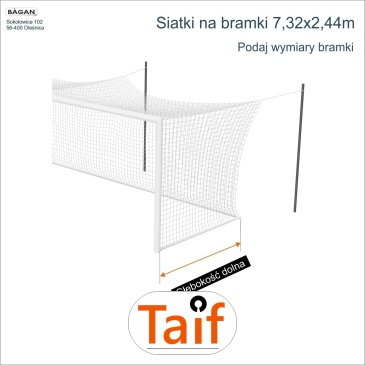 Siatki na bramki - 7,32x2,44m - podaj wymiary bramki