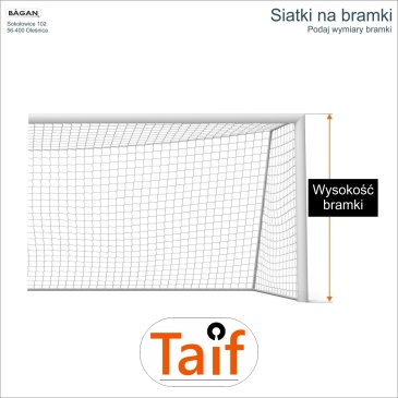 Siatki na bramki   Siatka na wymiar   Siatka bramkarska   Oczko siatki 3x3cm   Grubość siatki 4mm